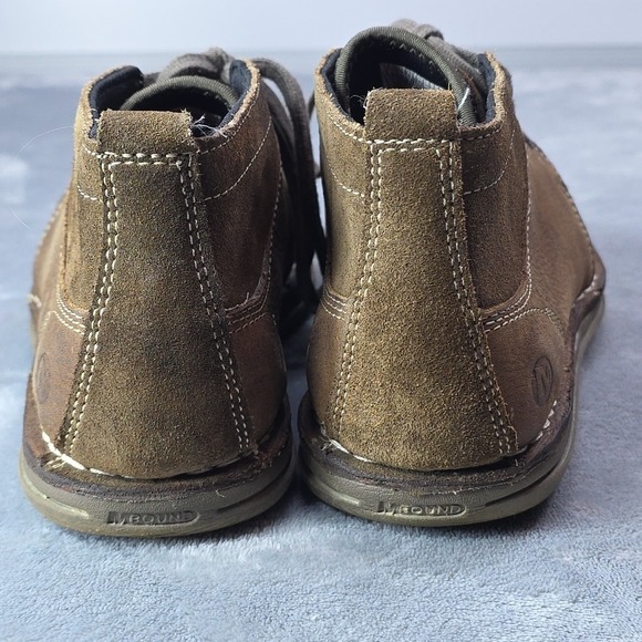Merrell Bask Sol Mid Chukka Boot Leather Full Grain Sneaker Shoe Size 9.5 - Picture 4 of 8